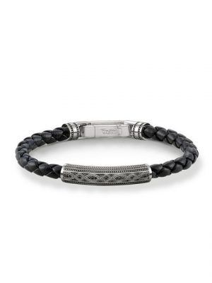 THOMAS SABO Lederarmband "A1407-805-11 Armband Rebel at Heart Love Knot Leder 16,00 cm"