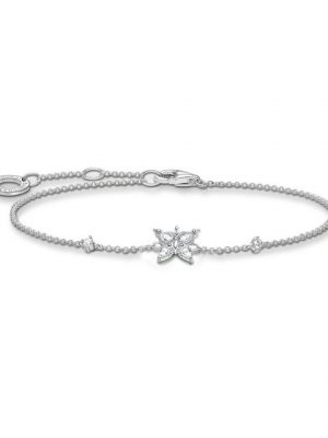 THOMAS SABO Perlenarmband "Thomas Sabo Armband A2028-051-14-L19V Silber Schmetterling"