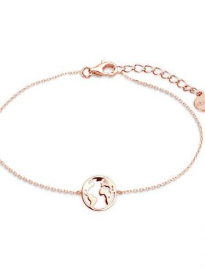 XENOX Armband "XS3165R Armband Damen Silver Roségold Wanderlust Weltkugel"