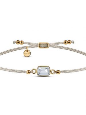 iz-el Armband "Armband Gold Topas Baguette - HELLBLAU", 925 Sterling Silber