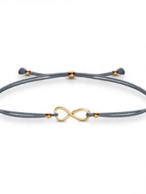 iz-el Armband "Armband Gold Unendlichkeitszeichen - INFINITY Makramee", 925 Sterling Silber