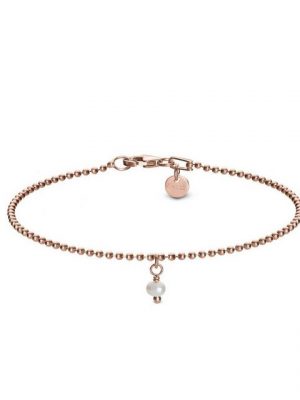 iz-el Armband "Armband Rosegold Perle - KUGELARMBAND", 925 Sterling Silber