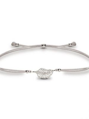 iz-el Armband "Armband Silber FEDER - Makramee", 925 Sterling Silber