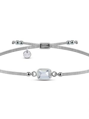 iz-el Armband "Armband Silber Topas Hellblau Baguette", 925 Sterling Silber