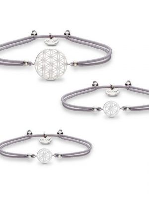 iz-el Armband "Mutter Tochter Tochter Armband Lebensblume 925 Silber - Twist", 925 Sterling Silber