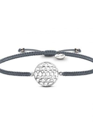 iz-el Armband "SHRI YANTRA Makramee Armband", 925 Sterling Silber