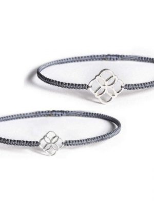 iz-el Armband "VIERBLÄTTIGE BLUME Armband Set", 925 Sterling Silber