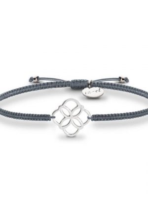 iz-el Armband "VIERBLÄTTRIGE LEBENSBLUME ◦ 925' Silber", 925 Sterling Silber