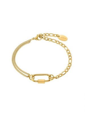 s.Oliver Perlenarmband "S.Oliver Armband Damen 203390 Edelstahl Gelbgold"