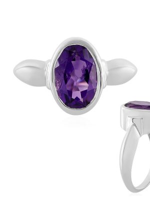 Sibirischer Amethyst-Silberring