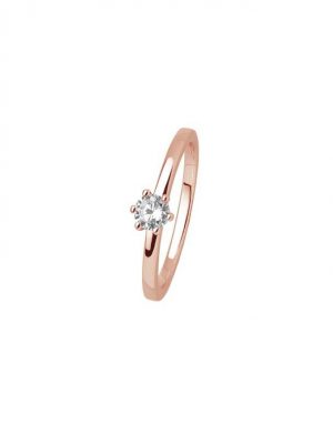 XENOX Ring - XS7383R-52 925 Silber vergoldet, Zirkonia roségold