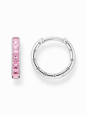 Thomas Sabo Creolen - CR668-051-9 925 Silber, Zirkonia rosa