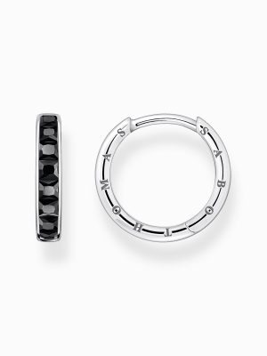 Thomas Sabo Creolen - CR668-643-11 925 Silber, Zirkonia schwarz