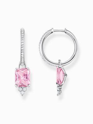 Thomas Sabo Creolen - CR672-051-9 925 Silber, Zirkonia rosa