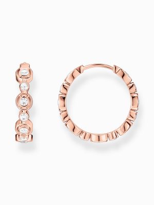 Thomas Sabo Creolen - CR714-416-14 925 Silber vergoldet, Zirkonia roségold