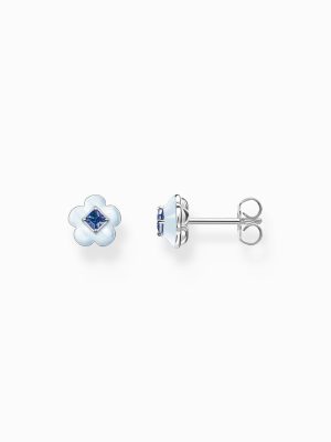 Thomas Sabo Ohrstecker - H2269-496-1 925 Silber, Emaille, Zirkonia blau