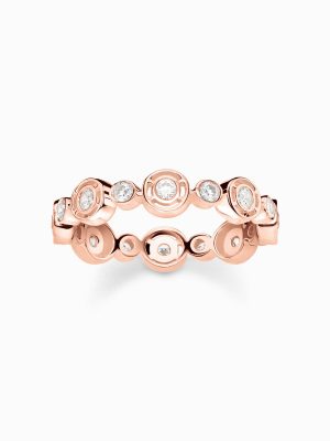 Thomas Sabo Ring - 52 925 Silber vergoldet, Zirkonia roségold