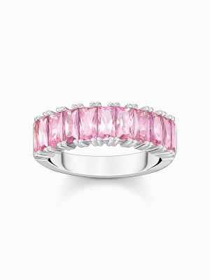 Thomas Sabo Ring - 54 925 Silber, Zirkonia rosa