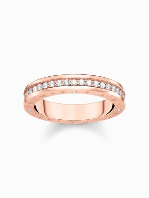 Thomas Sabo Ring - 54 925 Silber vergoldet, Zirkonia roségold