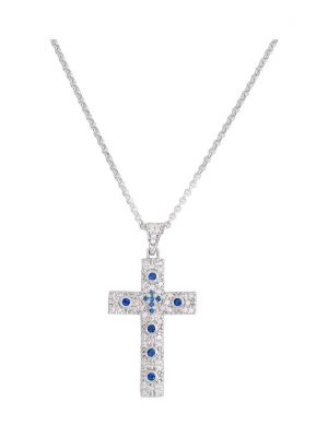 Amen Kette Cross CCZBBL 925er Silber