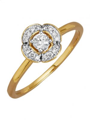 Damenring mit Brillanten 0,33 ct. in Gelbgold 585 Diemer Gelbgold