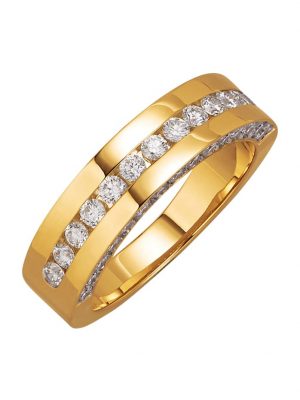 Damenring mit Brillanten in Gelbgold 585 Diemer Gelbgold