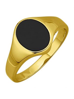 Damenring mit Onyx in Gelbgold 585 Diemer Gelbgold