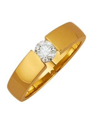 Damenring mit lupenreinen Brillanten 0,50 ct. in Gelbgold 750 Diemer Gelbgoldfarben