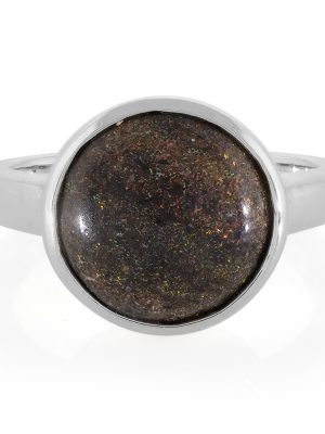 Matrix-Opal-Silberring