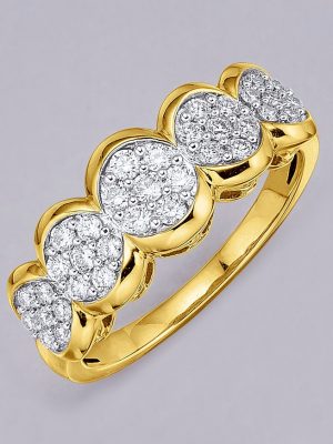 Damenring mit Brillanten in Gelbgold 585 Diemer Gelbgold