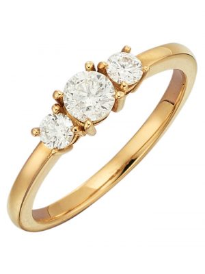 Damenring mit Brillanten zus. ca. 0,60 ct. in Gelbgold 585 Diemer Gelbgold