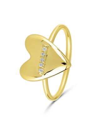 Maja Emulto Ring - 50 925 Silber vergoldet, Zirkonia gold