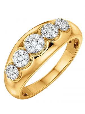 Damenring mit Brillanten in Gelbgold 585 Diemer Gelbgold