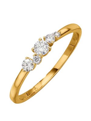 Damenring mit Brillanten in Gelbgold 585 Diemer Gelbgold