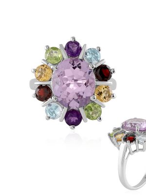 Lavendel-Amethyst-Silberring