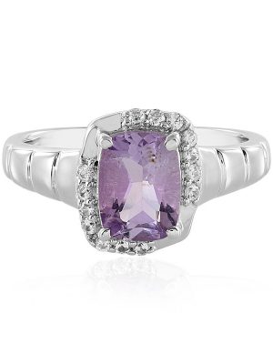 Lavendel-Amethyst-Silberring