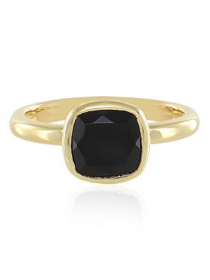 Schwarzer Onyx-Silberring