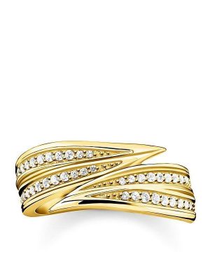 Thomas Sabo Ring - 52 925 Silber vergoldet, Zirkonia gold