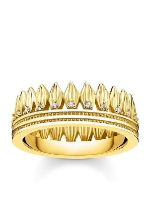 Thomas Sabo Ring - 52 925 Silber vergoldet, Zirkonia gold