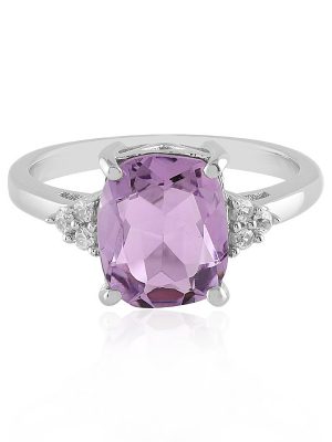 Lavendel-Amethyst-Silberring