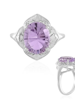 Lavendel-Amethyst-Silberring