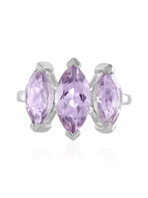 Lavendel-Amethyst-Silberring