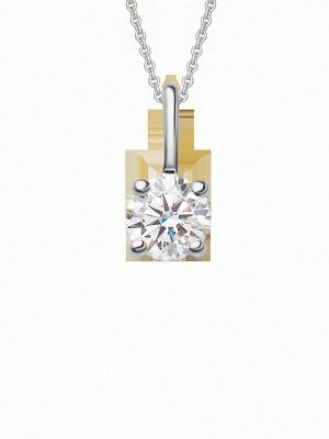 ONE ELEMENT Kettenanhänger 0,10 ct Diamant Brillant Anhänger aus 950 Platin, Damen Platin Schmuck