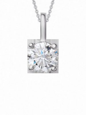 ONE ELEMENT Kettenanhänger 0,25 ct Diamant Brillant Anhänger aus 950 Platin, Damen Platin Schmuck