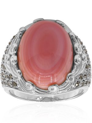 Pinkfarbener Opal-Silberring (Annette classic)