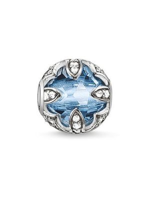 Thomas Sabo Beads - Lotos Blau - K0106-644-1 925 Silber, Edelstein, Zirkonia blau