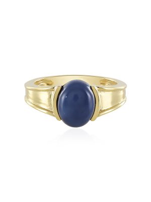 Blauer Opal-Silberring