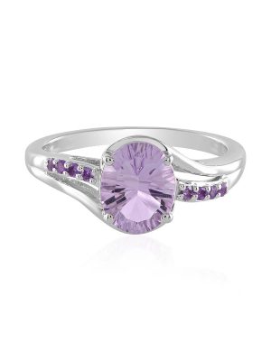 Lavendel-Amethyst-Silberring