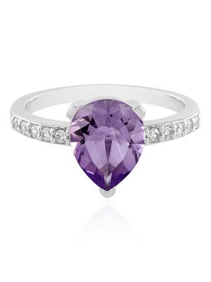 Lavendel-Amethyst-Silberring