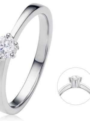 ONE ELEMENT Diamantring 0,20 ct Diamant Brillant Ring aus 950 Platin, Damen Platin Schmuck